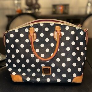 Dooney & Bourke Black and White Polka Dot Satchel